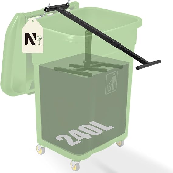 NEWTRY Manual Rubbish Press Waste Compactor for 120-240L Wheelie Bin