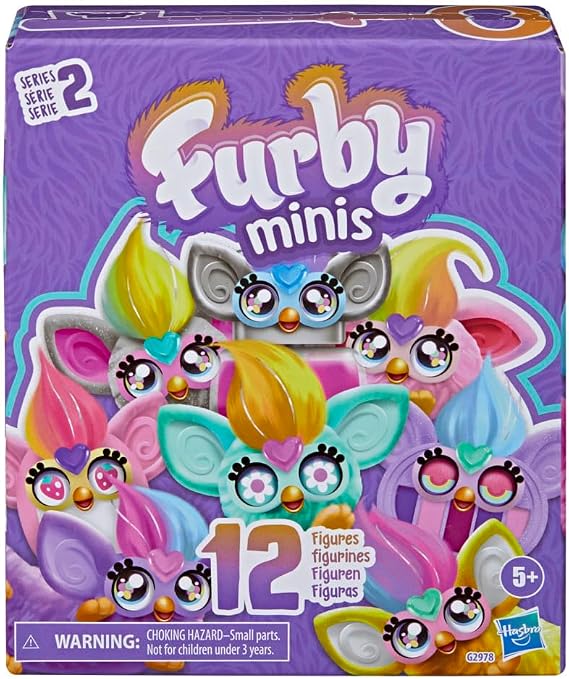 Furby Minis Moda Temalı 12 Figür Çoklu Paketi, 5 Yaş ve Üzeri Çocuklar için 2,5 cm'lik Yetişkin Koleksiyon Ürünü Oyuncakları, Seri 2