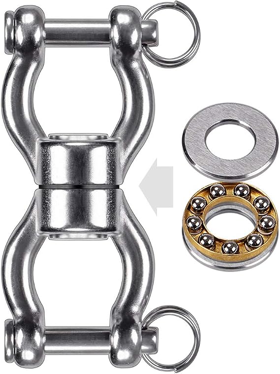 SELEWARE Swing Hook Heavy Duty Hanging Chair Outdoor Silent Bearing Swivel Hook Punch Bag Holder Ceiling Hook Wooden Beam Hammock Mounting Ceiling Mount for Swing Gym Yoga 544 kg Capacity
