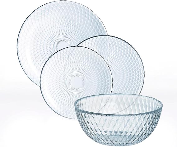 Luminarc Pampille 19-Piece Glass Dinnerware Set for 6 People