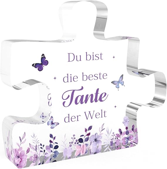 Acrylic Decorative Gift for Aunt, Personalised Birthday Gift from Niece Nephew, Best Aunt Gift Idea