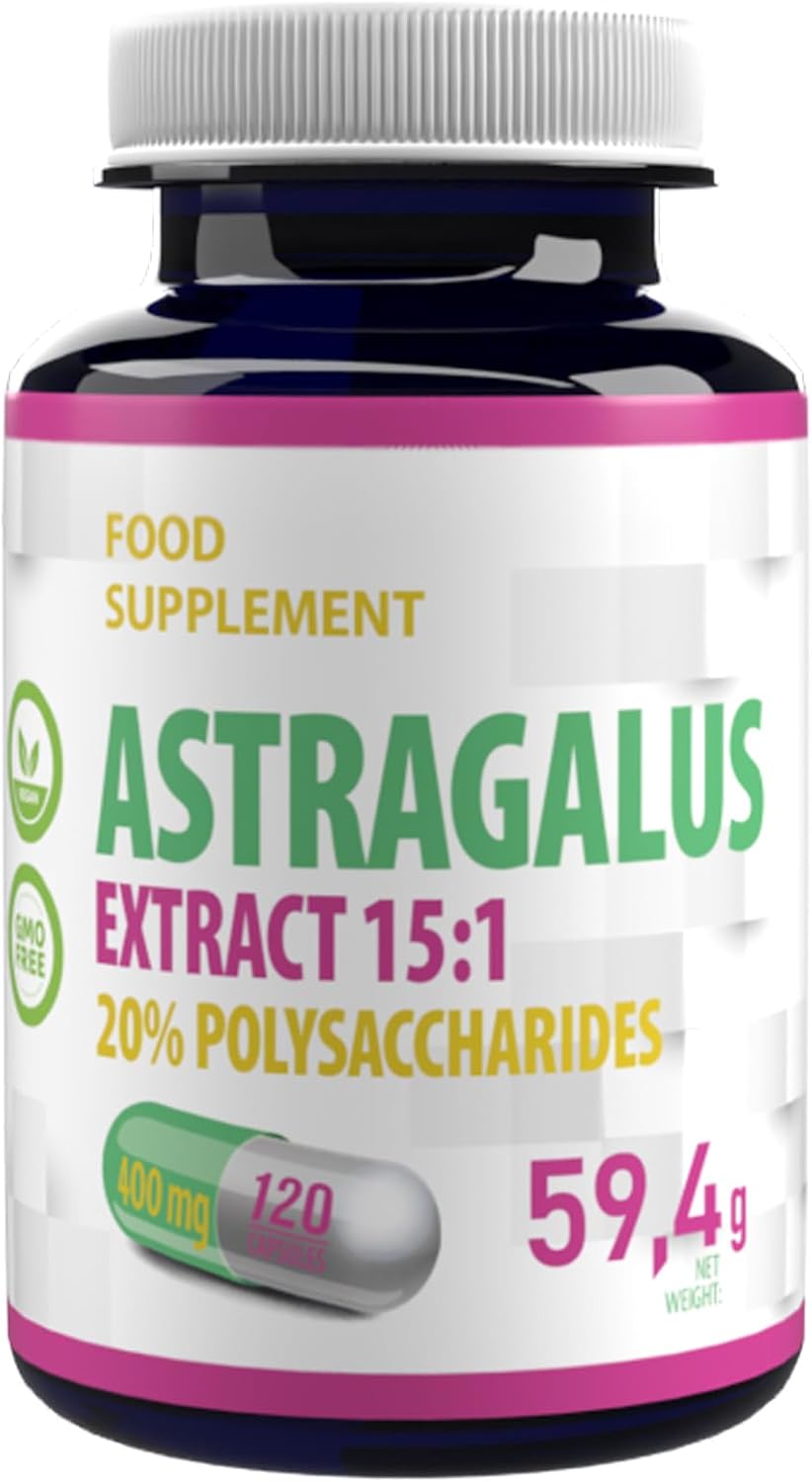 Hepatica Astragalus 6,000mg | 15:1 Extract 400mg | 120 Vegan Capsules | 20% Polysaccharides | High Strength Immune & Energy Support | 3rd Party Lab Tested