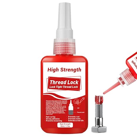 Thread Lock, 50ml Locktight Threadlock, High Strength Threadlocker Red