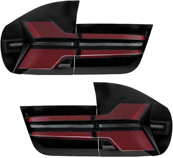 Car Rear Lights Compatible With BMW X5 E70 2007-2013 Accessories Taillights Upgrade Led Running Lamp DRL Turn Signal Assembly(2007-2010,Red Full set)