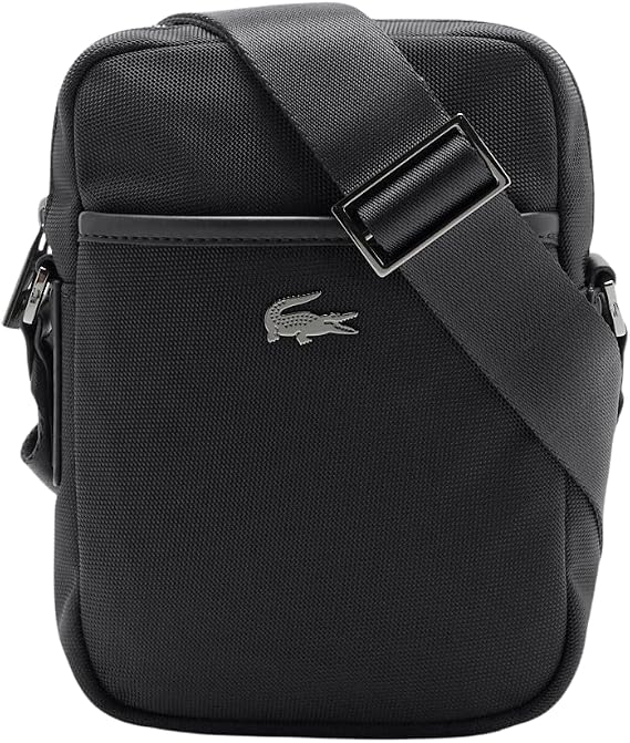 Lacoste メンズ エブリデイ バーチカル サッチェル, ノワール, One Size, ラコステ エブリデイ バーチカル サッチェル