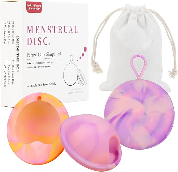 L & S Menstrual Disc, Menstrual Cup with Storage Pockets