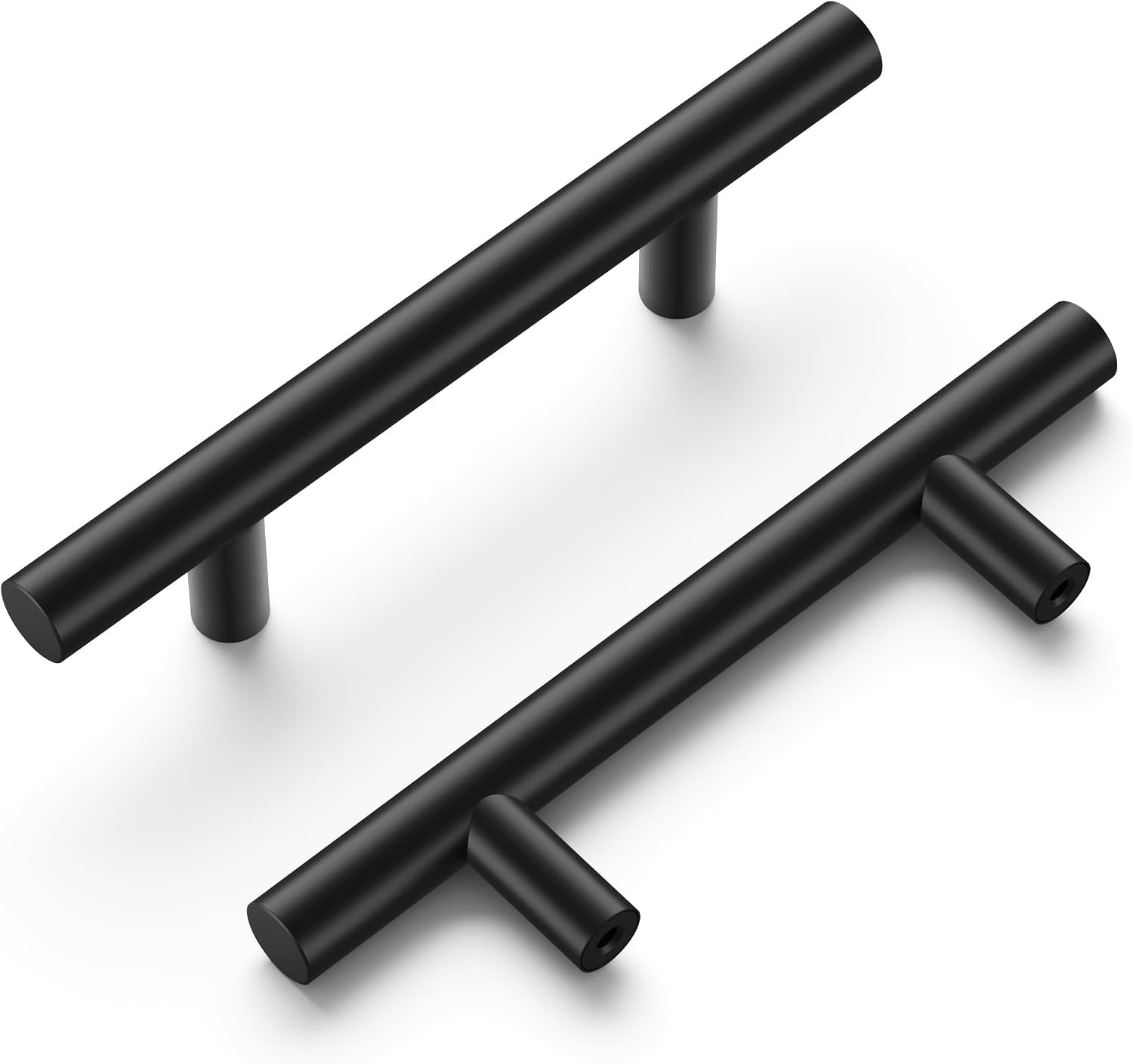 Çağdaş Bar Çekme 7,6 cm Merkezden Merkeze Mat Siyah Kaplama 10lu Paket