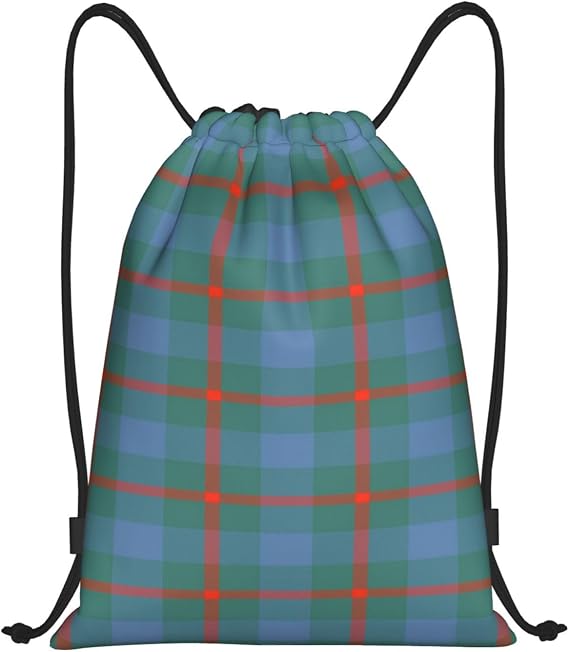 Drawstring Backpack String Bag Selkirk Tartan Sackpack for Sports Gym Smal