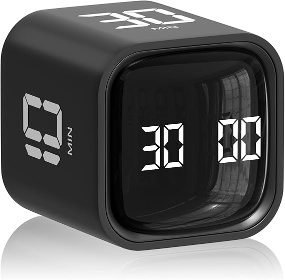 Wbacon Cube Pomodoro Timer Smart Timer 5/10/30/60 Mins Custom Countdown