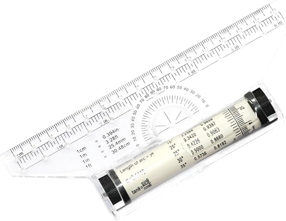 perfeclan Parallel Rolling Ruler Protractor 6 inch Versatile Drafting Ruler for Designers Measurements Architect Students Office