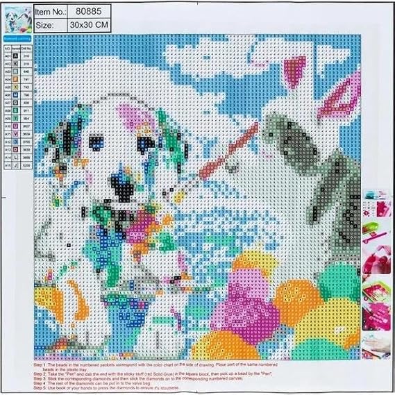 Diamond mosaic 5D - Cat&amp;Dog 30x30 80885
