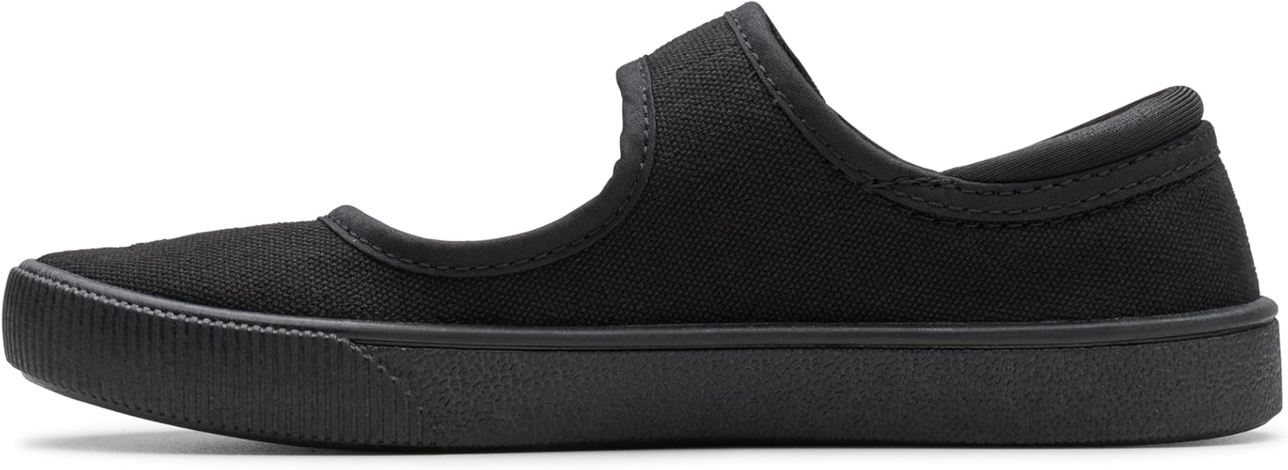 Clarks Girl's Hopper Go School Plimsolls | Durable Canvas Upper | Floral Detailing | Machine Washable | Wide Fit Available