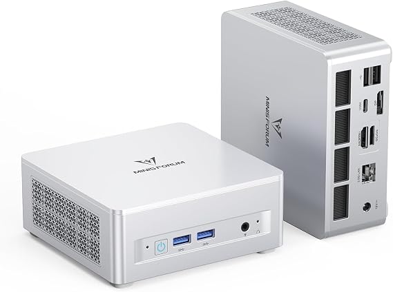 MINISFORUM UM880 Plus Mini PC, AMD Ryzen 7 8845HS (8C/16T, Up to 5.1GHz), 32GB DDR5 RAM, 1TB SSD, Radeon 780M Graphics, OCuLink, Triple Display, 8K@60Hz, 5 USB Ports, Wifi6E