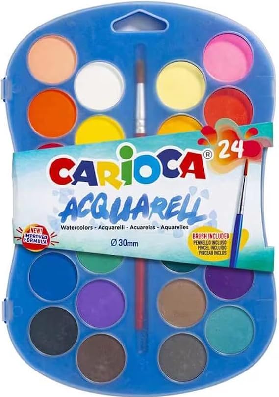 Carioca Sulu Boya 30 Mm. Fırçalı 24'Lü Yeni
