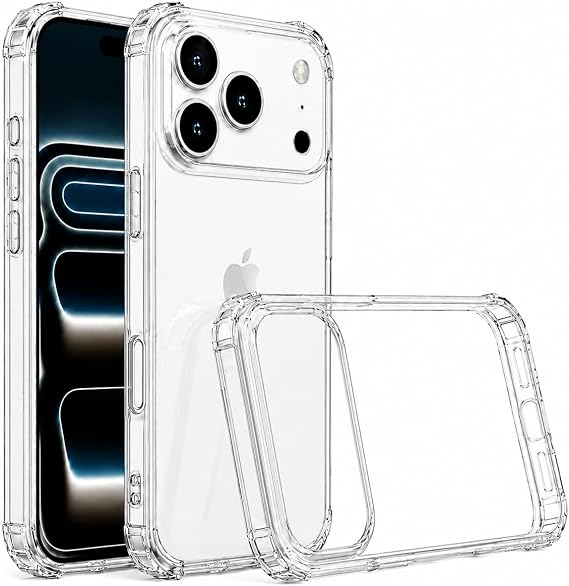Crystal Clear Case for iPhone 17 Pro Max, Advanced Airbag Drop Protection,Shockproof Protective Phone Case Transparent Thin Slim Cover for iPhone 17 Pro Max 6.9-Inch - Clear