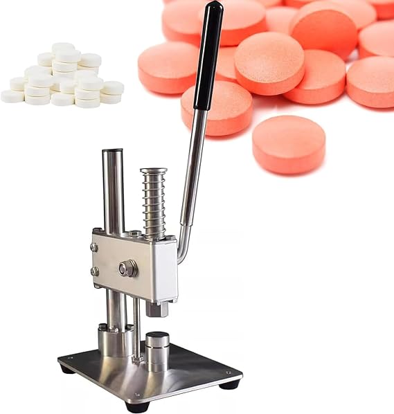 Hand Tablet Press Machine, 304 Stainless Steel Milk Tablet Press Machine with Extended Handle, Effortless and Efficient, Molded, Compacted and Not Fragile for DIY Sugar, Making Pill Tablets