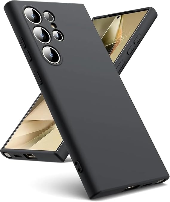 GGM GİYİM & AKSESUAR Samsung Galaxy S25 Ultra ile Uyumlu First Silikon Kılıf İnce Yapılı Tam Koruma Sağlayan Kamera Korumalı Kılıf (Siyah)