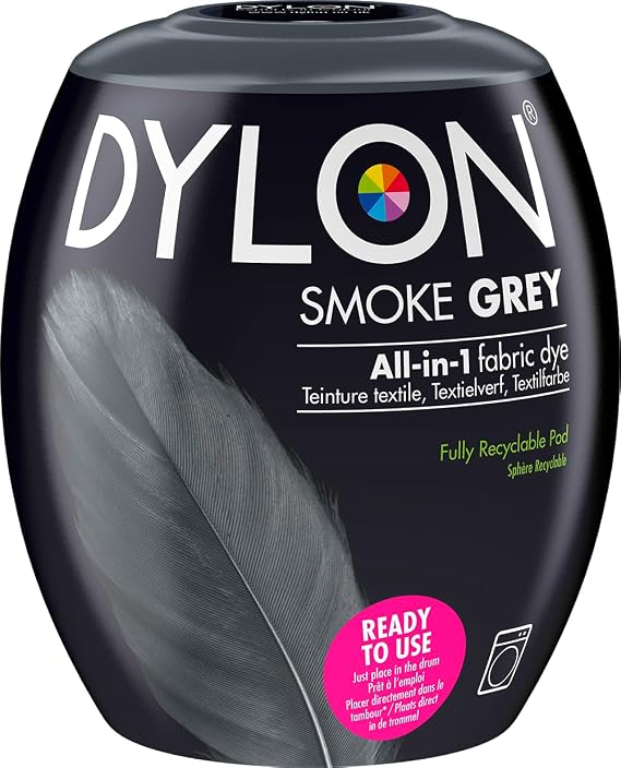 DYLON Washing Machine Fabric Dye Pod, Smoke Grey, 350g