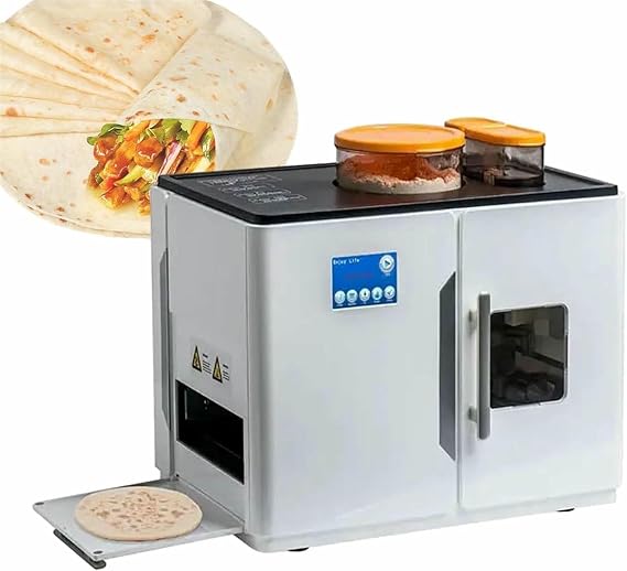 Fully Automatic Roti Maker, roti maker machine, Robotic Roti Tortilla Maker, One Key To Make 20 Pcs/One Time for India Roti, Chapati, Flour Tortilla, Corncakes,Tawa, Dosa