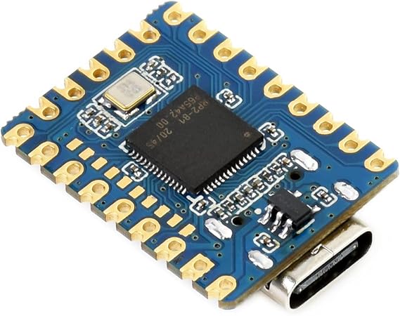 waveshare RP2040-Zero Picolike MCU Development Board Raspberry Pi RP2040 Microcontroller Chip, Dual Core Arm Processor, Multi-Function GPIO Pin, USB-C Connector, Small Size Easy Integration