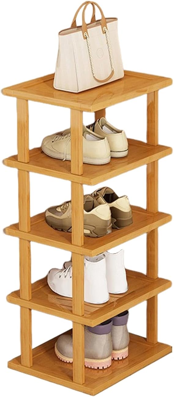 Vertical Shoe Rack Slim Tower for Narrow Space Entryway Hallway