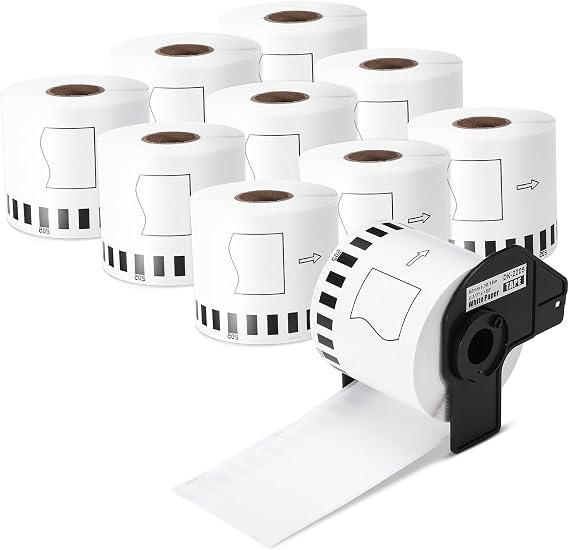 Compatible for Brother DK-22205 Continuous Paper Label 62mmx30.48m,10 Rolls