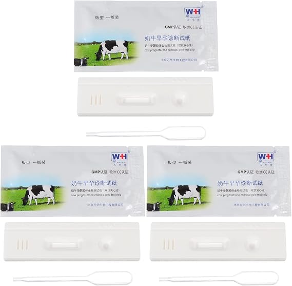 Healeved Pregnant Tester - 3 Pcs Cow Pregnancy Test Paper, Sow Pregnancy Test Kit, Cow Pregnancy Testing Sheet - Livestock Early Pregnant Detection Testing Tool