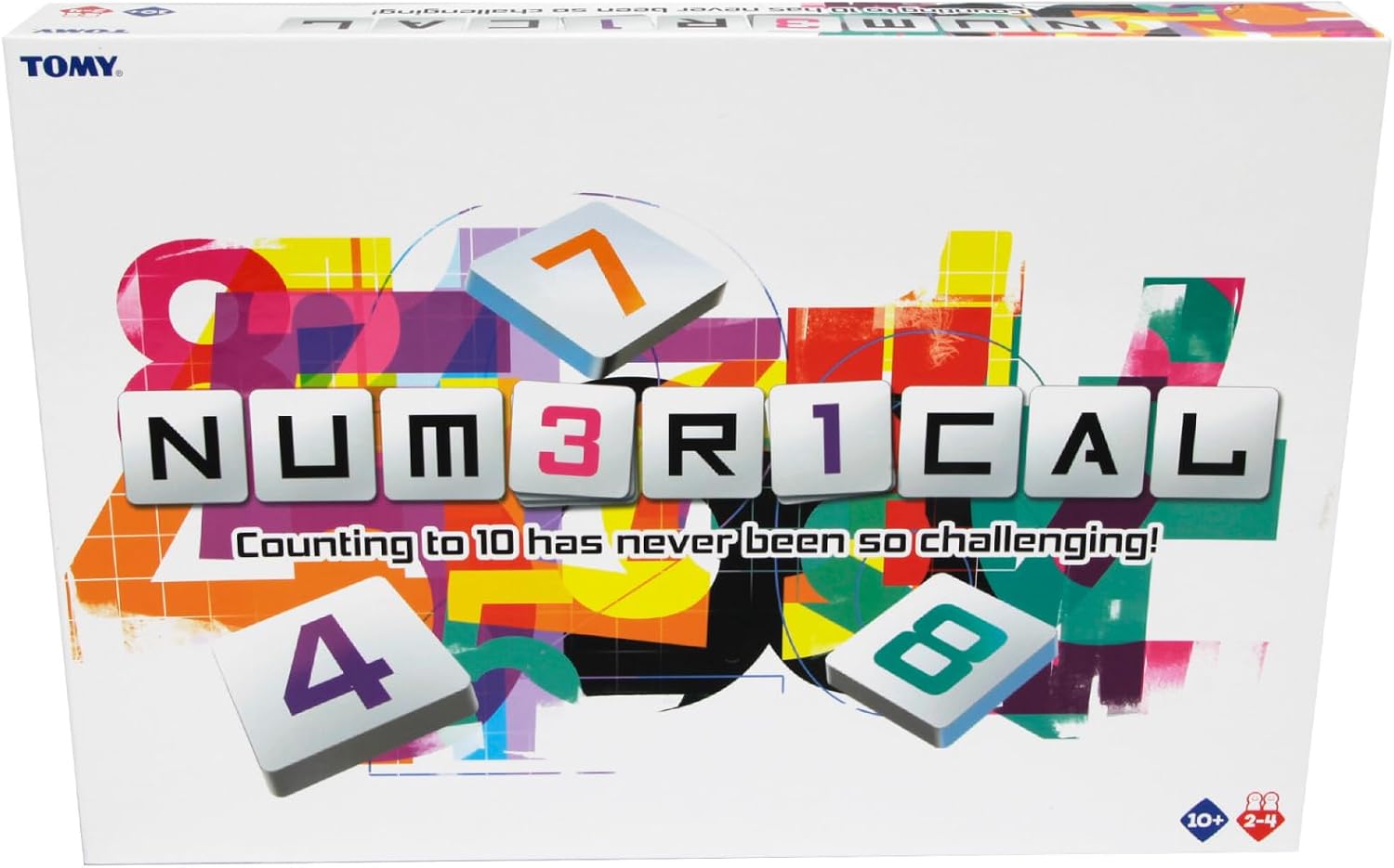 TOMY Numerical - Number Blocks Sequence Board Game - Build Sets, Use Score Boosters, Outthink Opponents - Strategy Board Games for Adults &amp; Kids 10 Years - 2-4 Player Board Games for Kids &amp; Adults
