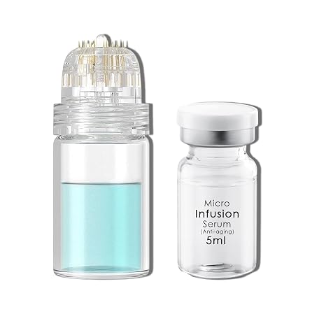 Microneedling Infusion System Set Micro Microneedle Infusion System Including Hydra Needle 0.5 mm 1 Piece and Anti-Ageing Serum Ampoule 5 ml All-in-One Solution Micro Hydra Needle Infusion System