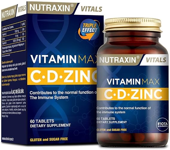 Nutraxin Vitamin Max Vitamin C 1000mg - 60 Tablets, 1 Month Supply