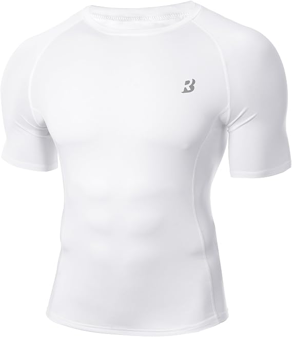 Men's Compression Shirt Short Sleeve, Athletic T Shirt for Gym Sports