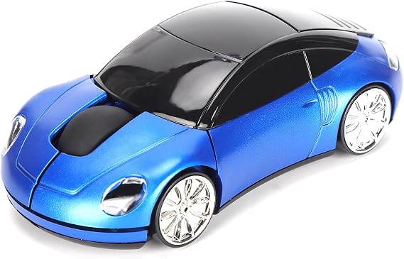 Annadue Sports Car Mouse Optical Wireless Computer Mouse in Racing Car Shape with USB Receiver Ergonomic Gaming Mice for PC Computer Desktop Laptop