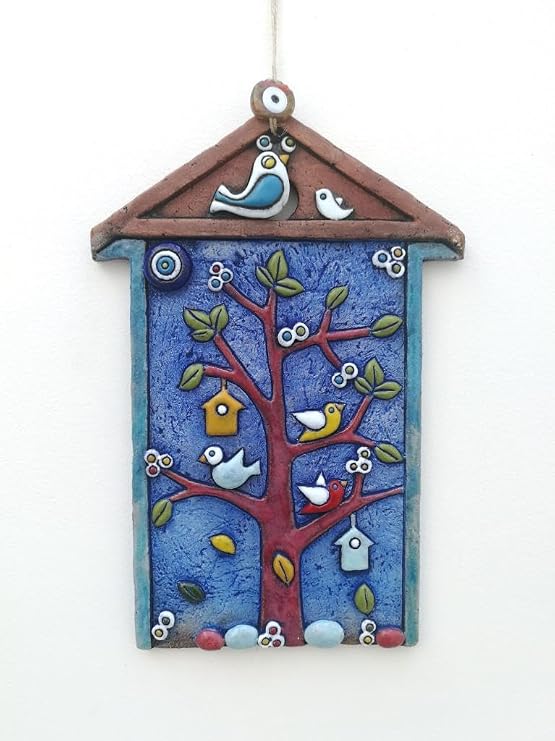 Special Design Tree House Decorative Wall Ornament with Bird Figure Large Size