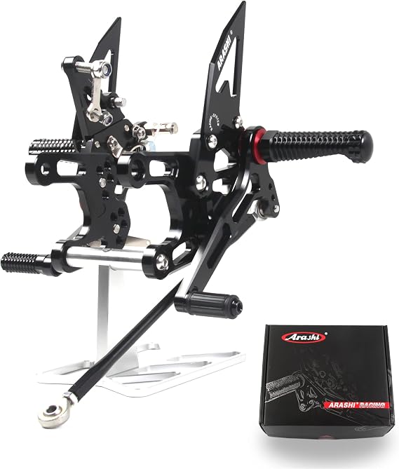 (Version2.0) Adjustable Rearsets for CBR650R/CB650R/CBR650F 2019-2023 Rear Sets Foot Pegs Footpegs Footrests Foot Rests Foot Boards Accessories CBR 650R CB 650 R Black 19 20 21