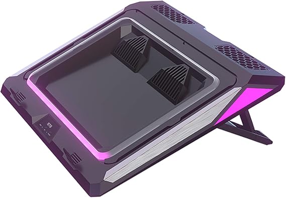 Laptop Cooling Pad, Cooling Fan, Cooling Stand, Laptop Cooler, Powerful Cooling, PS3 PS4, 5 Levels of Angle Adjustment, Stand, Folding, 5 Cooling Fans, 6 USB Ports, LED Ports, Adjustable Air Flow