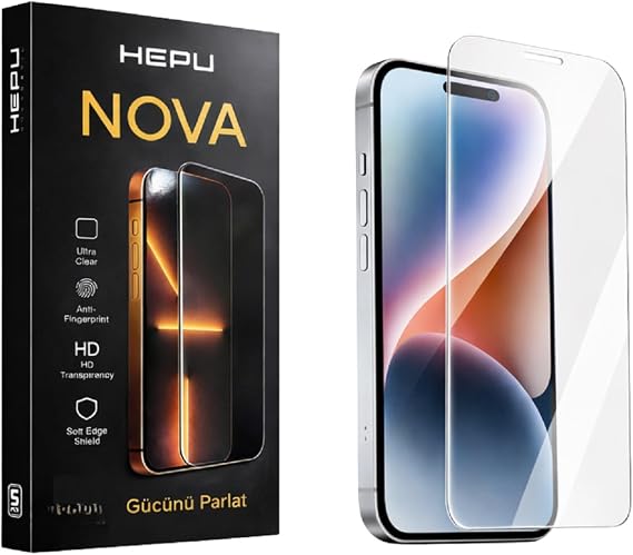 Hepu Nova Clear Apple Iphone 5 Adet Ekran Koruyucu 9H iphone 17/iphone/16 iphone 15/iphone 14/13/12/11 Tüm modeller İçin HD Ekran Koruyucu Darbelere Karşı Dayanıklı Temperli Cam (11/XR) 5 Adet