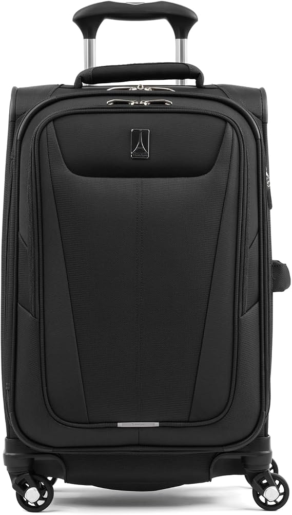 Travelpro Maxlite 5 2 Piece Expandable Soft Luggage Set, Cabin Suitcase with 4 Spinner Wheels and Travel Bag Under Seat, Lightweight, for Men and Women, Black -, Carry-on 21-Inch