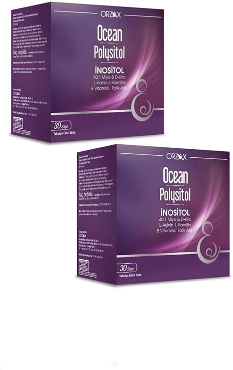Ocean Polysitol İnositol, 40:1 Myo & D-Kiro, L-Arginin, L-Karnitin, E Vitamini, Folik Asit, 30 Saşe, 2 Adet