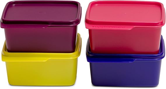 Tupperware Square Refrigerator Container Keep Tab 500ml 4pc