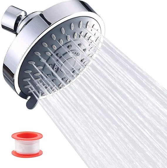 Rainfall High Pressure Shower Head - 5 Spray Modes, Adjustable Swivel, Luxury Spa Fixed Installation for Home, Hotel, Bathroom