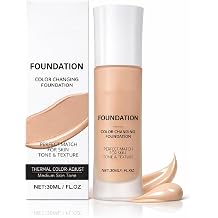 Luxes Color Changing Foundation for Mature Skin - Lightweight Buildable Color Correcting Foundation, Hydrating Liquid Foundation for Even Skin Tone, Medium Coverage, Long-Lasting Natural Dewy Finish