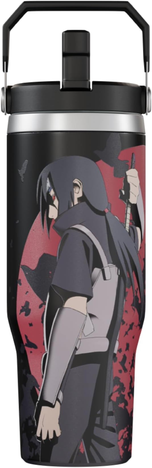 Naruto Itachi Bloodline Anime Tumbler with Lid, 30 Oz, Stainless Steel