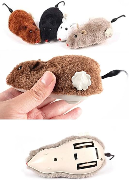 TİNEKE Kurmalı Fare Kedi Oyuncağı Peluş Yaratıcı Oyuncak (Asorti)