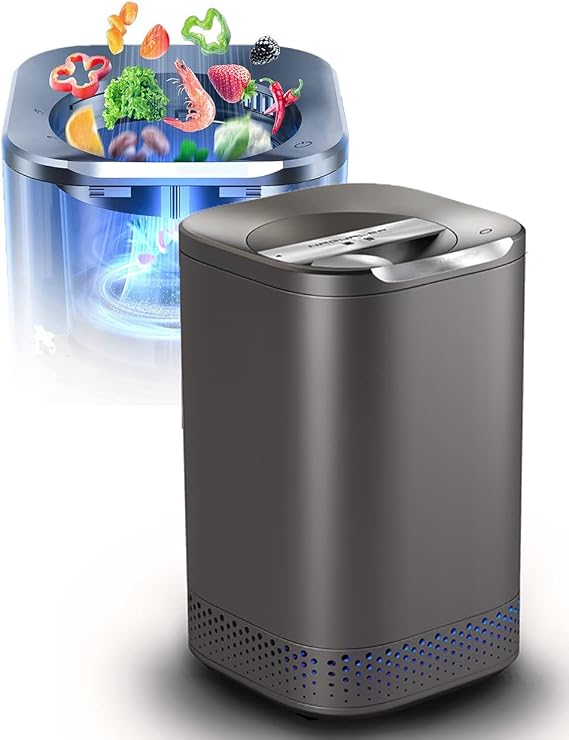 Electric Kitchen Composter, Smart Waste Kitchen Composter, Home and Kitchen Composting Bin, Countertop Automatic Food Waste Cycler with 2.5L Capacity, Turn Garbage to Compost with Single Button