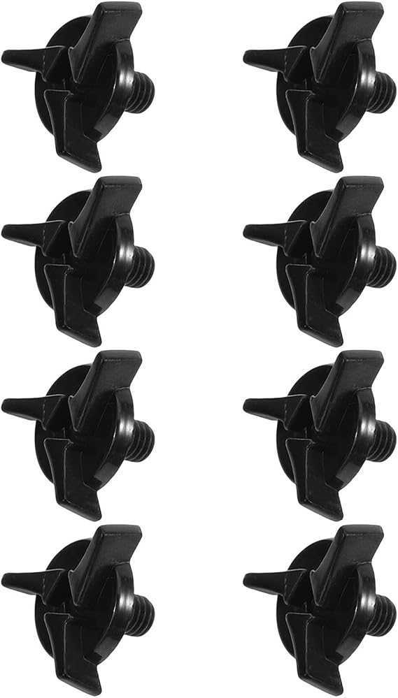 8pcs Black Plastic Motorcycle Helmet Visor Screws Lightweight Helmet Hardware Kit with Precision-engineered Fit Repair and Maintenance