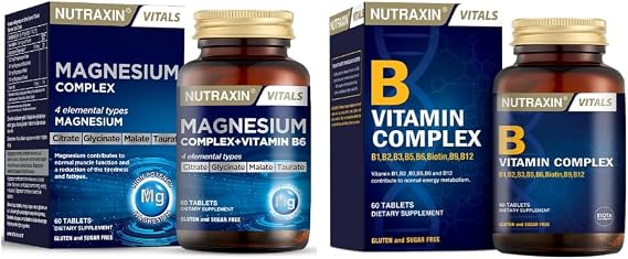 Nutraxin Magnesium 4-in-1 Complex and Vitamin B Complex Bundle