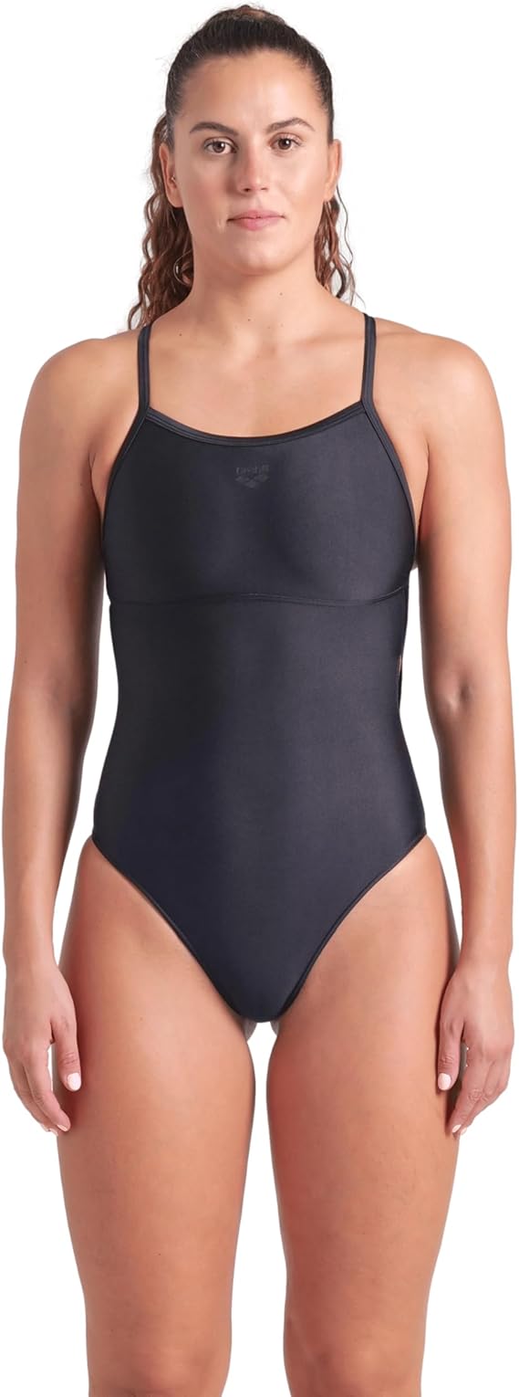 Solid Swimsuit Lightdrop Back B Kadın Siyah Yüzücü Mayosu 005909500