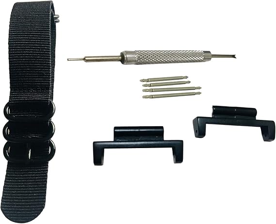 Richie strap] 20mm 5 Ring Nylon Watch Band Strap GWM5610 16mm-Lug Metal Adapters Kit for Casio GShock 5600/5610 G100 GW2310 DW6600/GW6900 GA800 5700