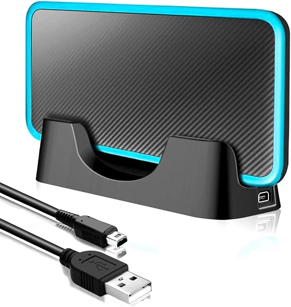 Customized USB Charging Dock Charger Stand with Cable for Nintendo 2DS XL