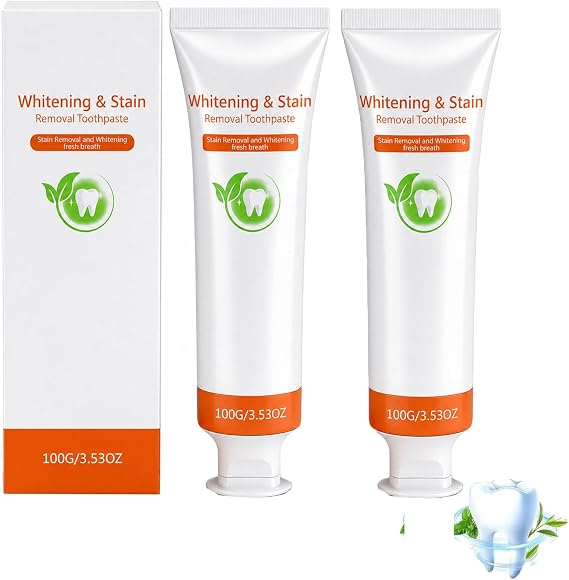 Kugig Toothpaste, Natural Whitening Toothpaste for Healthier and Whiter Teeth, Protects Tooth Enamel, Deep Cleaning Long-Lasting Mint Freshness, Fluoride-Free for Sensitive Teeth，2
